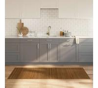 vidaXL Tappeto Rettangolare Marrone in bambù 80x200 cm