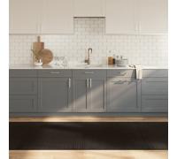 vidaXL Tappeto rettangolare Marrone scuro in bambù 100x300 cm