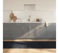 vidaXL Tappeto Rettangolare Nero 80x300 cm in bambù, Tappeto Rettangolare, Tappeto da Salotto, Tappeto in bambù, Tappeto da Soggiorno, Tappeto Moderno