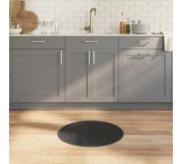 vidaXL Tappeto Rotondo Grigio 60 cm in Bambù