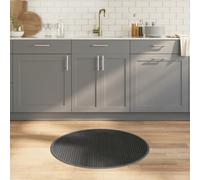 vidaXL Tappeto Rotondo Grigio 80 cm in Bambù