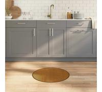 vidaXL Tappeto Rotondo Marrone 60 cm in Bambù