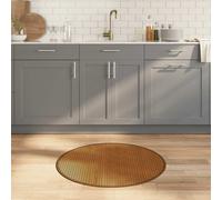 vidaXL Tappeto Rotondo Marrone 80 cm in Bambù