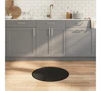 vidaXL Tappeto Rotondo Nero 60 cm in Bambù