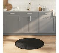 vidaXL Tappeto Rotondo Nero 80 cm in Bambù