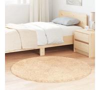 vidaXL Tappeto Shaggy a Pelo Lungo NAVARRA Beige 120x120 cm poliestere