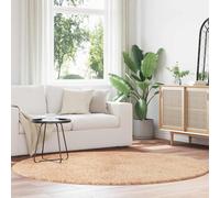 vidaXL Tappeto Shaggy a Pelo Lungo Beige 200x200 cm in poliestere, tappeto, tappeto soggiorno, tappeto soffice, tappeto, tappeto camera da letto
