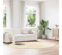 vidaXL Tappeto Shaggy a Pelo Lungo NAVARRA Crema 240x240 cm poliestere