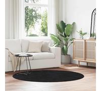 vidaXL Tappeto Shaggy a Pelo Lungo NAVARRA Nero 160x160 cm poliestere