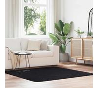 vidaXL Tappeto Shaggy a Pelo Lungo NAVARRA Nero 160x160 cm poliestere