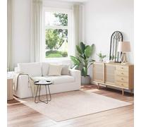 vidaXL Tappeto Shaggy Antiscivolo Crema 200 x 200 cm PP