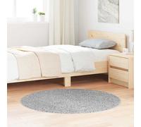 Tappeto Rotondo Minimalista Grigio vidaXL Ø 120 cm Poliestere Liscio Antiscivolo Lavabile in Lavatrice per Soggiorno Camera da Letto Foyer Decorazione Stile Arredamento Casa