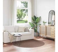 vidaXL Tappeto Shaggy Antiscivolo Marrone 160 x 160 cm PP