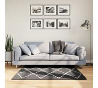 vidaXL Tappeto Shaggy PAMPLONA a Pelo Lungo Nero e Crema 120x120 cm