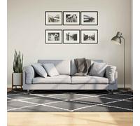 vidaXL Tappeto Shaggy PAMPLONA a Pelo Lungo Nero e Crema 160x230 cm