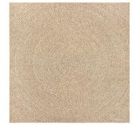 vidaXL Tappeto ZIZUR 240x240 cm Aspetto Iuta per Interni ed Esterni, moquette, zerbino, tappeto per pavimenti, tappeto per esterni, tappetino