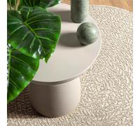 vidaXL Tappeto ZIZUR Crema Ø 120cm Aspetto Iuta per Interni ed Esterni