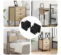 vidaXL Tappi terminali 2 pcs Nero 15 x 15 x 15 mm PP