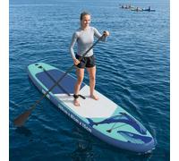 vidaXL Tavola da Paddle Gonfiabile HYDROS 366 x 81 x 15 cm Turchese