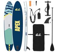 vidaXL APEX - Tavola da SUP gonfiabile, 335 x 76 x 15 cm, resistente ai raggi UV, per adulti, attrezzatura portatile per sport acquatici, con motivo a onde