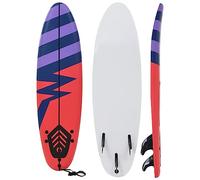 AX Tavola Surf 170x46,8x8cm Blu Viola Rosso Tre Alette 3 Pinne Guinzaglio 91688