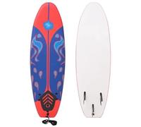 AX Tavola Surf 170x46,8x8cm Blu Rosso 3 Pinne Guinzaglio Adulti XPE EPS 0K 91258