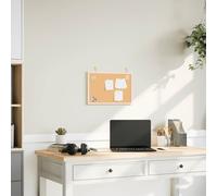 vidaXL Tavola in Sughero con Cornice Legno Massello di Pino 40x30 cm