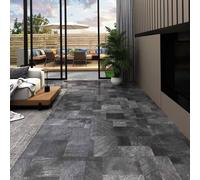 vidaXL Tavole da pavimento 55 pezzi Grigio 5,11 m² PVC, Idee moderne e quadrate per pavimenti fai da te che danno un look elegante, affidabile e durevole nel tuo ufficio con opzioni in PVC adesivo s