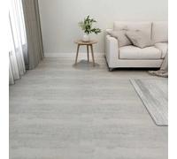 vidaXL Tavole da pavimento 55 pezzi Grigio chiaro 5,11 mq PVC, idee moderne e quadrate per pavimenti fai da te che danno un aspetto elegante, affidabile e durevole nel tuo ufficio con opzioni in PVC