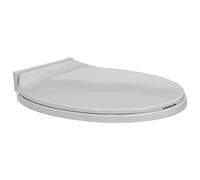 vidaXL Tavoletta WC a Chiusura Morbida Grigio Chiaro Ovale