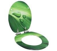 vidaXL Tavoletta WC Coperchio Chiusura Morbida MDF Verde Goccia Acqua