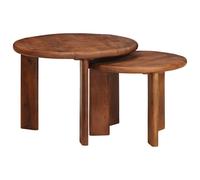 vidaXL Tavoli da Caffè Nido 2 pcs Legno di mango massello