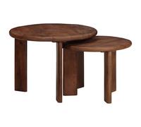 vidaXL Tavoli da Caffè Nido 2 pcs Legno di mango massello