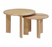 vidaXL Tavoli da Caffè Nido 2 pz Bianco Ø 50 x 40 cm