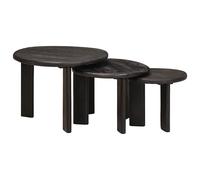 vidaXL Tavoli da Caffè Nido 3 pz Bianco Ø 54 x 40 cm