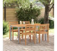 vidaXL Tavoli da esterno Naturale e Grigio 150 x 90 x 75 cm