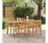 vidaXL Tavoli da esterno Naturale e Grigio 180 x 90 x 75 cm