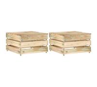 VIDAXL - Tavoli Da Giardino Su Pallet 2 Pz In Pino Impregnato