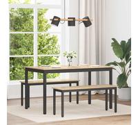 vidaXL Tavoli da pranzo 140 x 80 x 75 cm METALLO