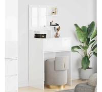 vidaXL Tavoli da Trucco per Camera da Letto con cassetto Bianco Lucido