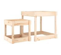 vidaXL Tavoli Sabbiere 2 pz in Legno Massello di Pino