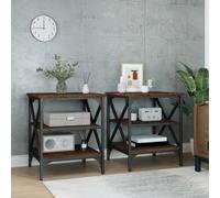 vidaXL Tavolini 2 pz Rovere Marrone 40x42x50 cm in Legno Multistrato