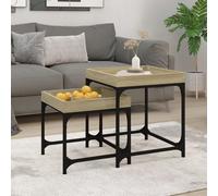 vidaXL Tavolini 2 pz Rovere Sonoma in Legno Multistrato