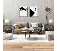 vidaXL Tavolini 2pz Nerorovere marrone 40x40x40cm in Legno Multistrato