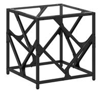 vidaXL Tavolini con Piano in Vetro Trasparente 2 pz 40x40x41cm Acciaio, tavolino da soggiorno, tavolino da divano, tavolino da tè, tavolino laterale