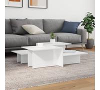 vidaXL Tavolini da Salotto 2 pz Bianco Lucido in Legno Multistrato
