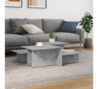 vidaXL Tavolini da Salotto 2 pz Grigio Cemento in Legno Multistrato