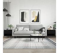 vidaXL Tavolini da Salotto 2 pz Neri 50x46x50 cm in Legno Multistrato