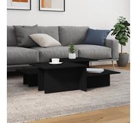 vidaXL Tavolini da Salotto 2 pz Neri in Legno Multistrato