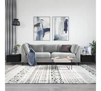 vidaXL Tavolini da Salotto 2pz Neri 50x46x35 cm in Legno Multistrato